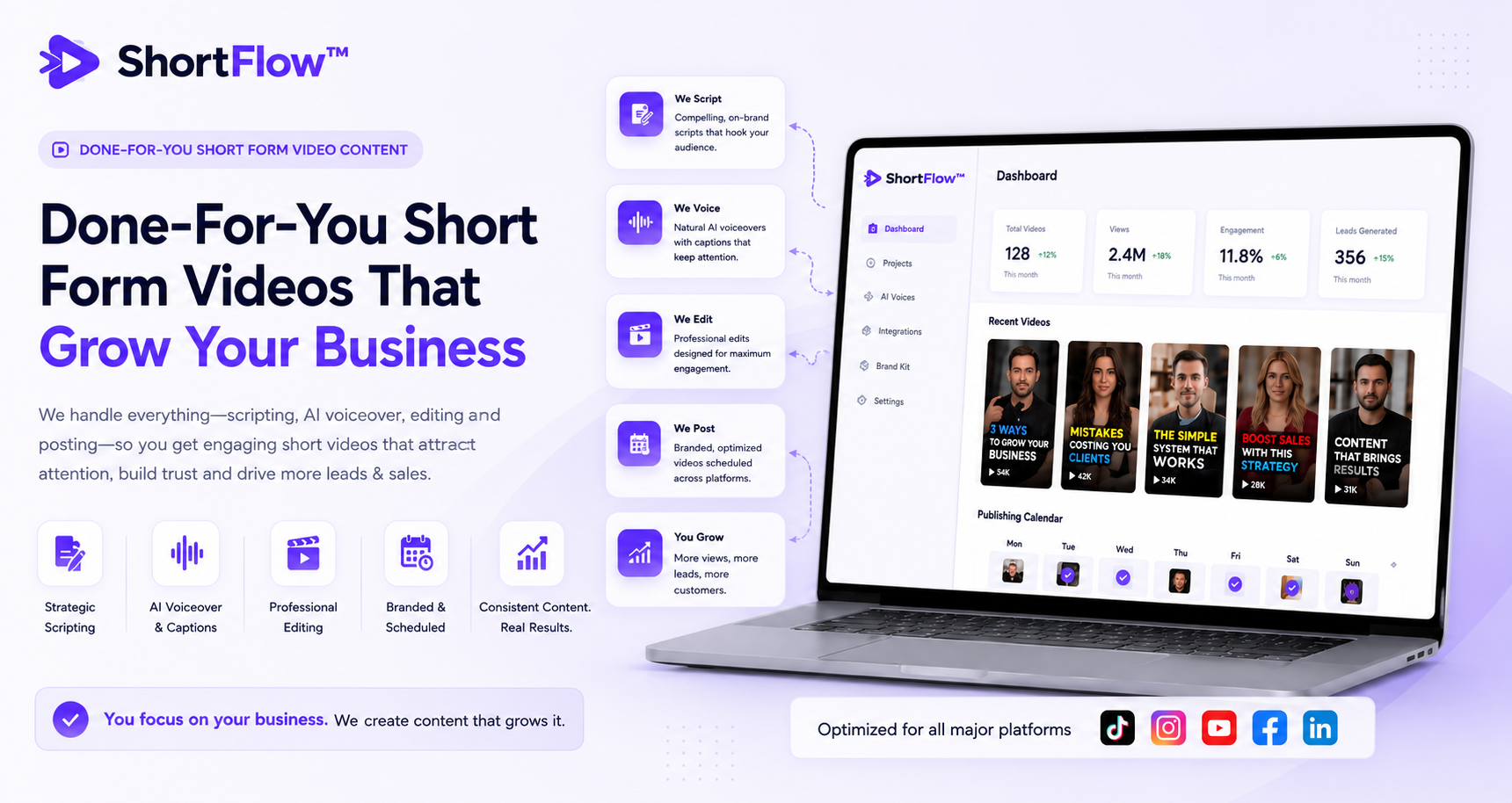 ShortFlow™ — Done-For-You Short Form Videos That Grow Your Ecommerce Business